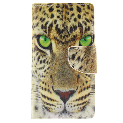 

Yellow tiger Design PU Leather Flip Cover Wallet Card Holder Case for LG G4c/G4 Mini