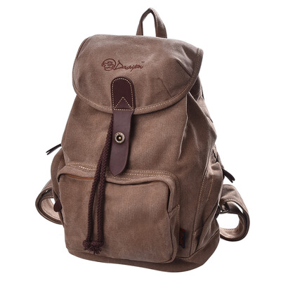 

DouguYan Холст плеча сумка Женский корейский портативный Banded студент сумка G00117 темно-коричневый