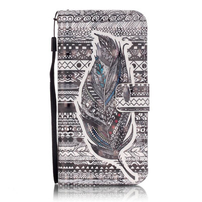 

Plumes Design PU Leather Flip Cover Wallet Card Holder Case for SAMSUNG S7