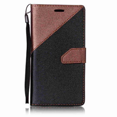 

Black + brown Design PU Leather Wallet Case Classic Flip Cover with Stand Function and Credit Card Slot for HUAWEI Y5 II