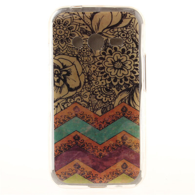

Wave flower Pattern Soft Thin TPU Rubber Silicone Gel Case Cover for SAMSUNG Galaxy Ace 4 G313h