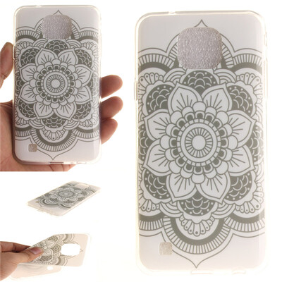 

White flowers Pattern Soft Thin TPU Rubber Silicone Gel Case Cover for LG X Cam