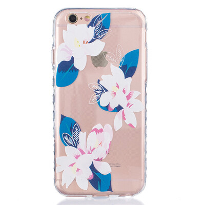

Purple lily Pattern Soft Thin TPU Rubber Silicone Gel Case Cover for IPHONE 6/6S