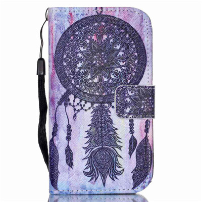 

Black Dreamcatcher Design PU Leather Flip Cover Wallet Card Holder Case for SAMSUNG G530