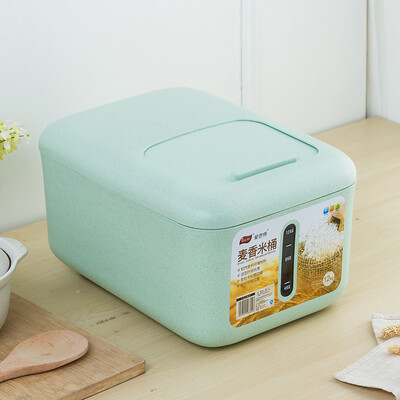 

Arsto rice husk barrels barrels fresh barrels pest control moisture 12 kilograms of rice flour flour box green delivery cup