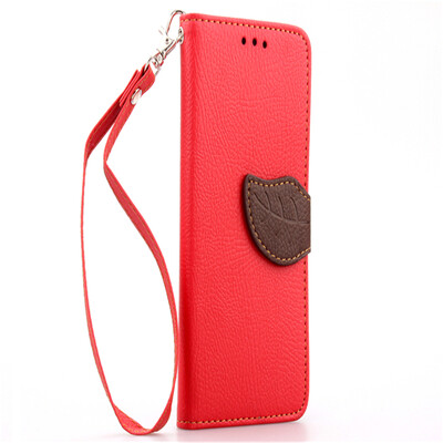 

Red Design PU Leather Flip Cover Wallet Card Holder Case for HTC M7One