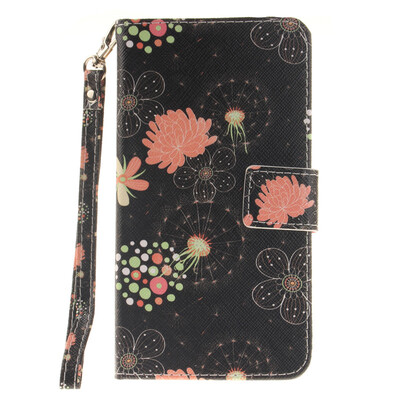 

Colorful flowers Design PU Leather Flip Cover Wallet Card Holder Case for LG G4