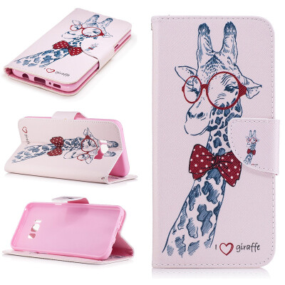 

Giraffe Design PU Leather Flip Cover Wallet Card Holder Case for SAMSUNG GALAXY S8 Plus/S8 Edge