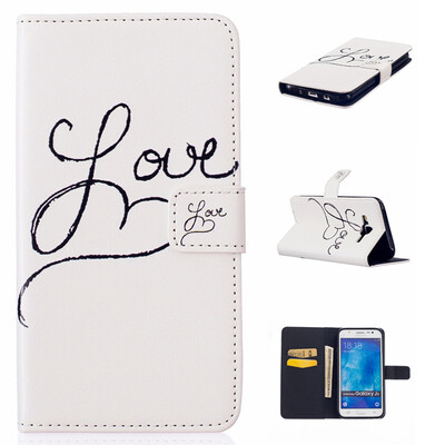 

Love Design PU Leather Flip Cover Wallet Card Holder Case for SAMSUNG GALAXY J5