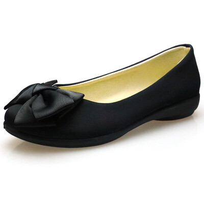 

Cloth slings single shoes flat bottom shallow mouth bow black women&39s shoes casual men&39s casual commuter work shoes 51Y-0102 black 35 yards