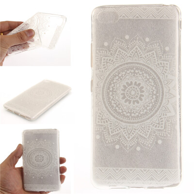 

White mandala Pattern Soft Thin TPU Rubber Silicone Gel Case Cover for Lenovo S90