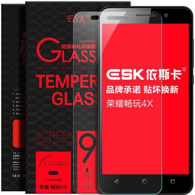 

ESK Huawei Glory Играть 4X стальной взрывобезопасный стеклянной пленку защитной пленки HD телефона фильм JM35
