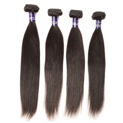 

Brazilian Hair Virgin Straight 4 Bundles 8A Grade Brazilian Straight Hair Extension Unprocessed Brazilian Human Hair Weft Natural