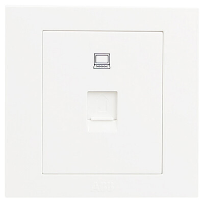 

ABB switch socket panel two TV computer socket Yongzhi series white AH325