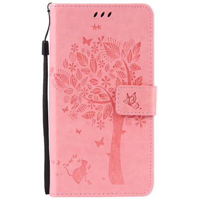 

Pink Tree Design PU кожа флип крышку кошелек карты держатель чехол для WIKO SLIDE 2