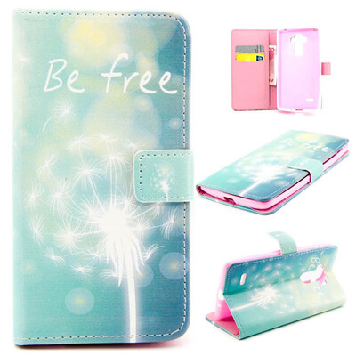 

Green dandelion Design PU Leather Flip Cover Wallet Card Holder Case for LG Stylus LS770