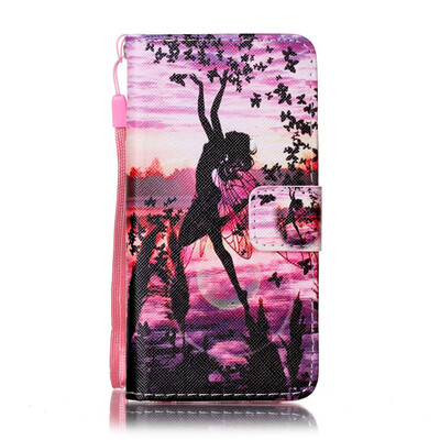 

Butterfly Girl Design PU Leather Flip Cover Wallet Card Holder Case for SAMSUNG A310