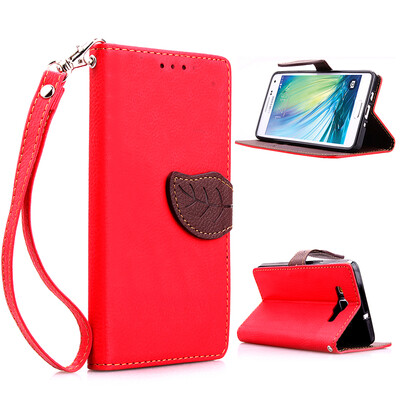 

Red Design PU Leather Flip Cover Wallet Card Holder Case for Samsung Galaxy A5/A5000