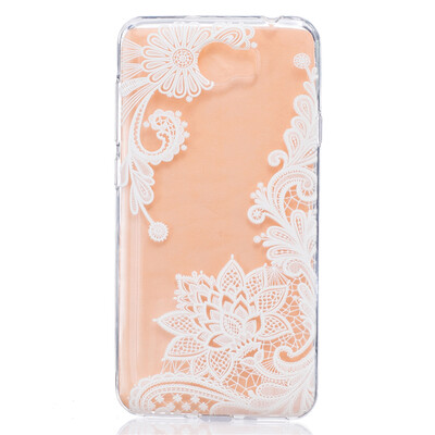 

Lace flowers Pattern Soft Thin TPU Rubber Silicone Gel Case Cover for HUAWEI Y5 II