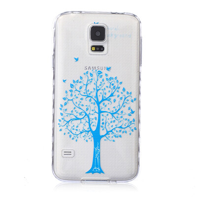 

Blue tree Pattern Soft Thin TPU Rubber Silicone Gel Case Cover for SAMSUNG GALAXY S5