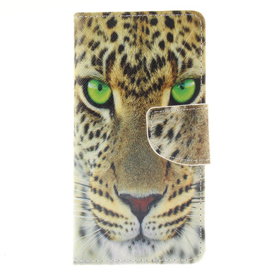 

Yellow tiger Design PU Leather Flip Cover Wallet Card Holder Case for Sony Xperia M2