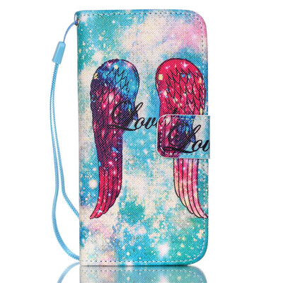 

Крылья ангела Дизайн PU кожаный бумажник держателя карты откидная крышка чехол для IPHONE 5S