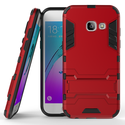 

Red Slim Robot Armor Kickstand Shockproof Hard Rugged Rubber Back Case For SAMSUNG GALAXY A3 2017A320