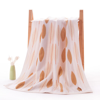 

Gold towel home textiles cotton twist jacquard towel fresh leaves single loaded