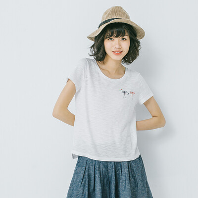 

INMAN 2017 лето новый текст печать хлопок с коротким рукавом футболка женская майка рубашка жемчужно-белый XL 1862022467