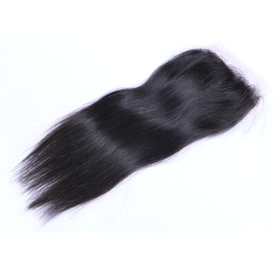 

Free Shipping 100 Human Hair Full Cuticle Silky Straight Lace Closure Free Part Human Hair Closure