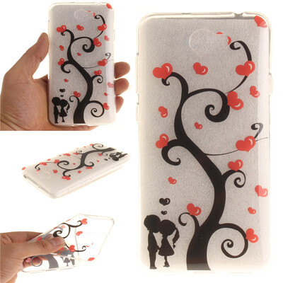 

Lovers under the tree Pattern Soft Thin TPU Rubber Silicone Gel Case Cover for Huawei Y5 II