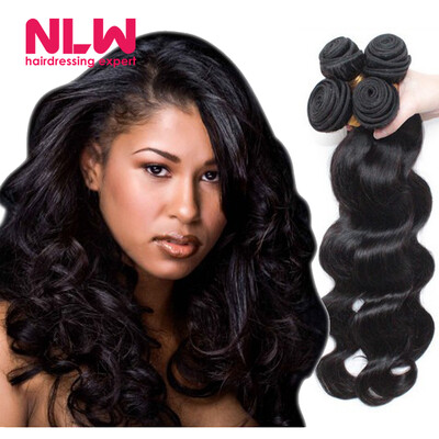 

Free Ship Prices of Cheap Weaves 5 Bundles Natural Black Color NLWHair Malaysian Virgin Human Hair Body Wave Extension 10A Full