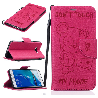 

Rose Bear Embossed PU Leather Wallet Case Classic Flip Cover with Stand Function and Credit Card Slot for Samsung Galaxy J7 2016SM