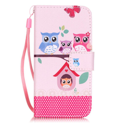 

Owls Family PU Leather Flip Cover Wallet Card Holder Case for Iphone 7