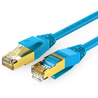 

Wins shengwei LC-7020C engineering grade 7 network cable Cat7 flame retardant plus seven types of shielded twisted pair 2 meters blue 10G finished high-speed computer broadband cable