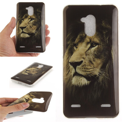

Lions Pattern Soft Thin TPU Rubber Silicone Gel Case Cover for ZTE Blade V7 Lite