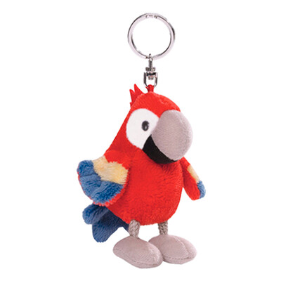 

NICI 37348 Parrot Keychain Small Doll Plush Toy Pendant Bag Bracelet Key Chain