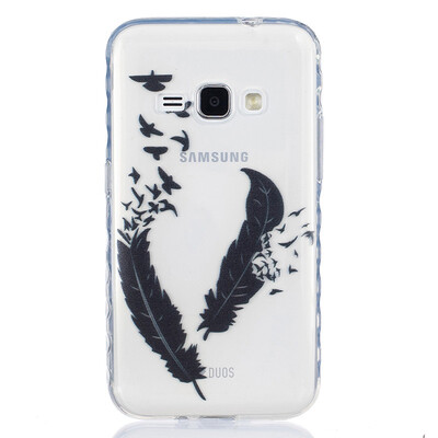 

Two feathers Pattern Soft Thin TPU Rubber Silicone Gel Case Cover for SAMSUNG Galaxy J1 2016J120F