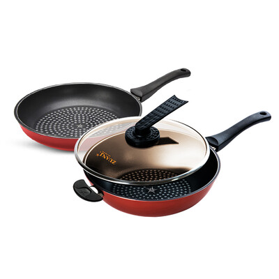 

Jingdong Supermarket drill technology ZUANJ imports of non-stick wok no smoke non-stick pot fried fry pan sets of induction cooker general ZJ-N2P32 R