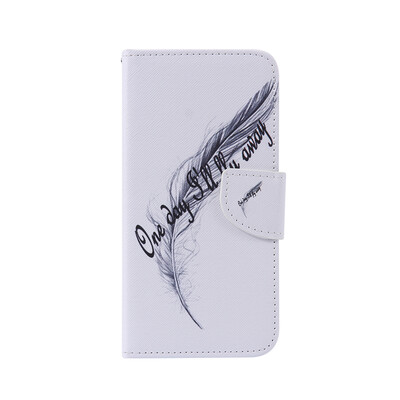 

Feather Design PU Leather Flip Cover Wallet Card Holder Case for SAMSUNG J710 J72016