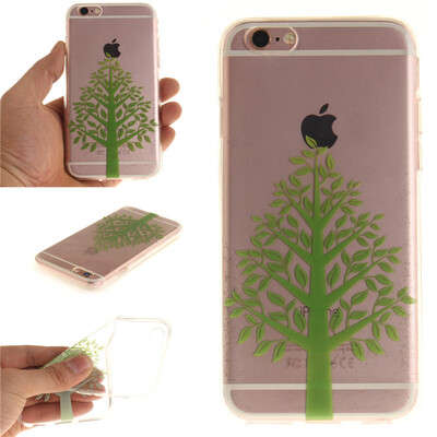 

Green tree Pattern Soft Thin TPU Rubber Silicone Gel Case Cover for IPHONE 6/6S