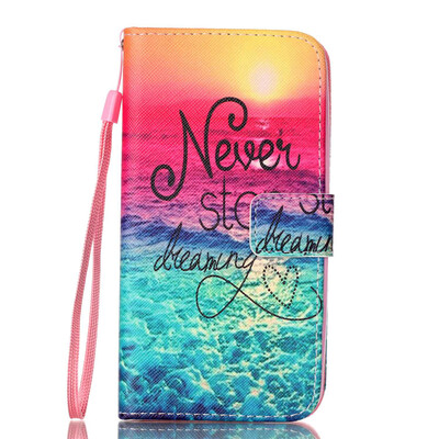 

Sunset Design PU Leather Flip Cover Wallet Card Holder Case for LG K8
