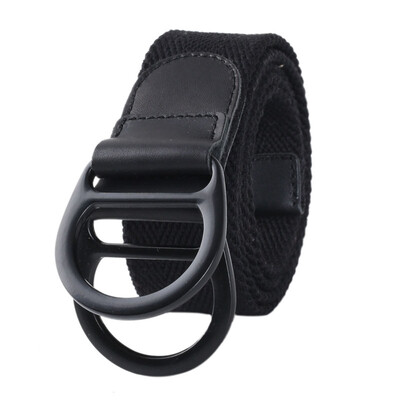 

LovingLilies Belt Double Buckle Wild Canvas Neutral Belt Black