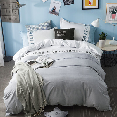 

Yalu free four sets of home textiles cotton quilt bed sheets high-profile high-density bedding 15 m 18 m bed apply quilt 200 230cm blue