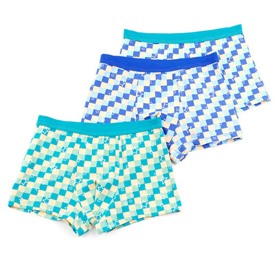 

Red beans home Hodohome children&39s underwear boy in the baby baby short corner green blue light green three boxed 14070