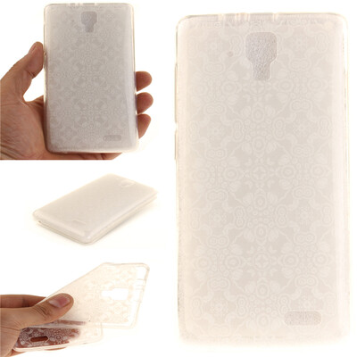 

Half white flowers Pattern Soft Thin TPU Rubber Silicone Gel Case Cover for Lenovo A536