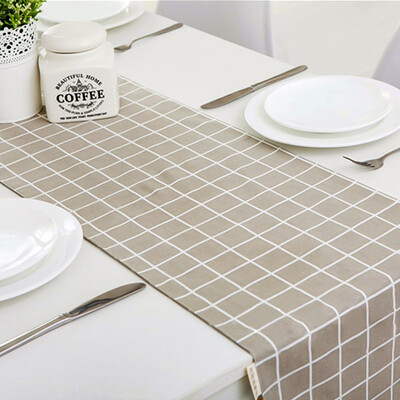 

FOOJO tablecloth Simple modern style tablecloth 140 * 180cm Flaxen Plaid