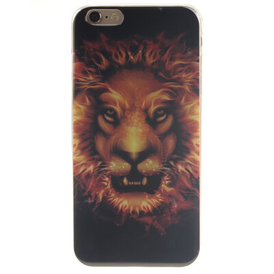 

Flame Lion Pattern Мягкий тонкий ТПУ Резиновая крышка силиконовый гель чехол для IPHONE 6/6S