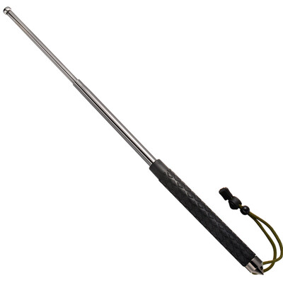 

Outdoor story rejection stick steel quenching thickening hardened three hardened sticks anti-wolf body sticks security sticks self-defense weapons car escape window device rubber handle 26 inch black