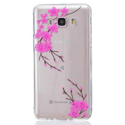 

Diagonal flower Pattern Soft Thin TPU Rubber Silicone Gel Case Cover for SAMSUNG Galaxy J5 2016J510